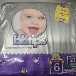 bbtips 21 Jumbo Disposable Unisex Diapers Size 6