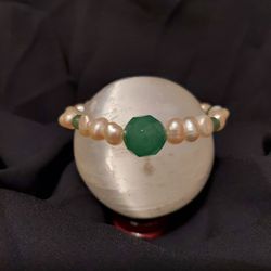 Emerald And Pearl Crystal Healing Bracelet 