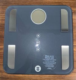 NEW Smart Body Analysis Scale 400 lb - Weight Watchers By Conair - Grey Glass