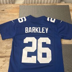 Saquon Barkley New York Giants Youth Small 2018 Nfl Draft Pick Game Jersey – Royal