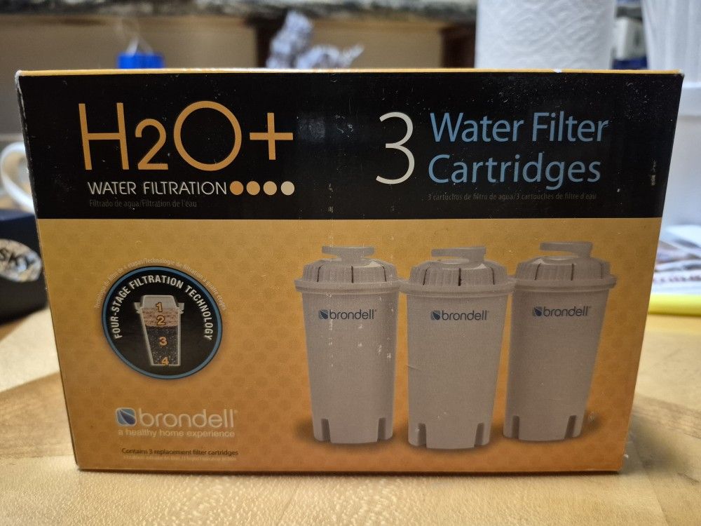 Brondell H2O+ 4 Stage Water Pitcher Filter - Pack of 3,
Model: HF-10
- Brand New!