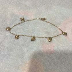 Gold Heart Anklet