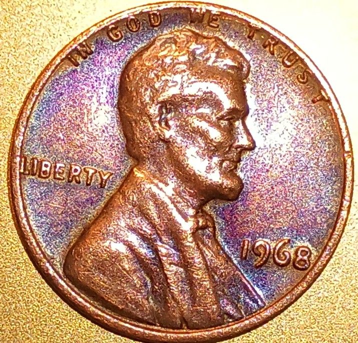 1968 Lincoln Memorial Penny No Mint Mark Error Nice! Ware Penny Error,,We,, W,, L On The Each Of The Rim