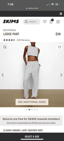 SKIMS NWT Boyfriend loose pants Grey XS | XL