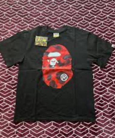 Black And Red Bape Shirt