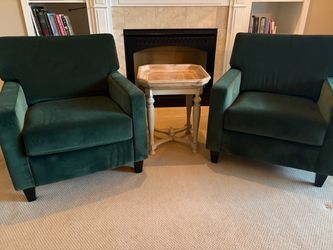 Pair of Beautiful velvet arm chairs