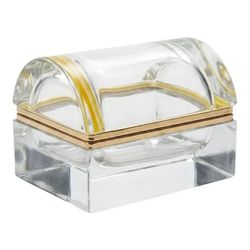 NY: Heavy Crystal Covered Salt Box with Scoop
