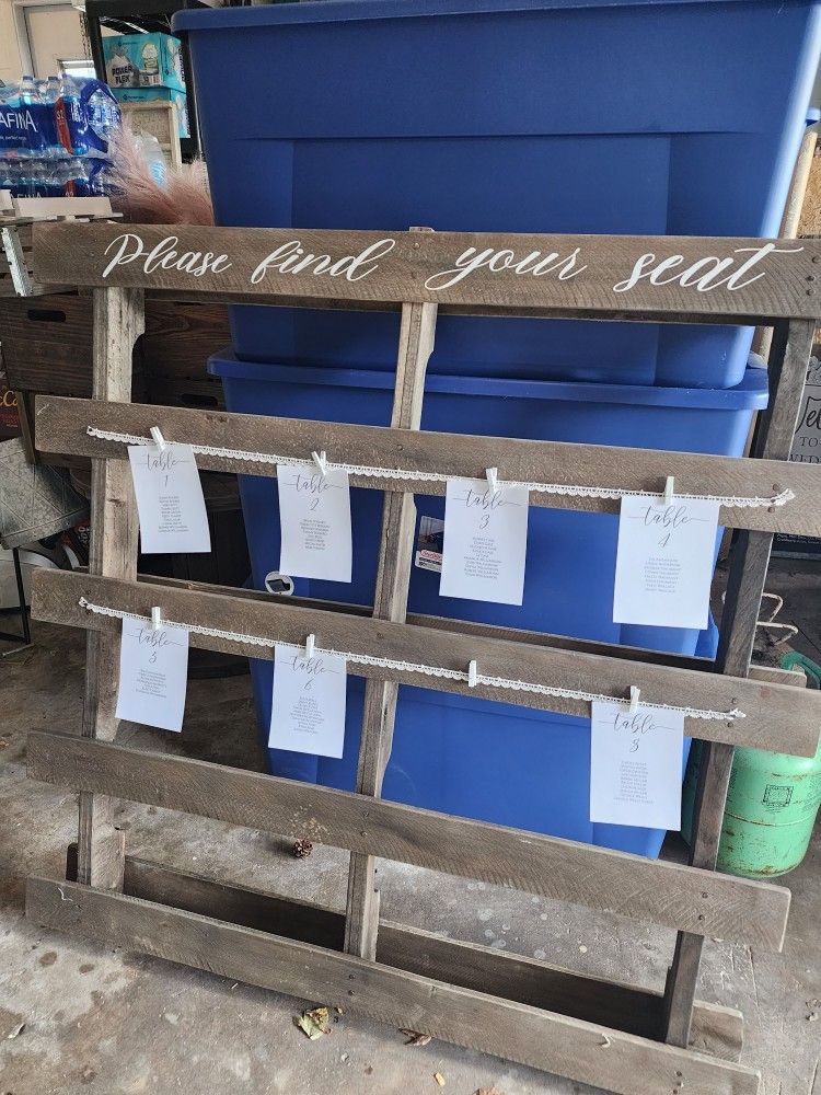 Please Find Your Seat Wedding Pallet