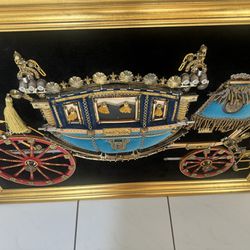 Vintage 3D Royal Carriage (Framed Art) 