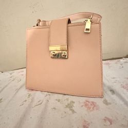 Baby pink handbag