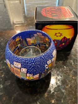 Leuchtglas Beautiful, Votive candle holder amazing glow! Special glass purchased Innsbrook Austria