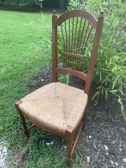 Solid Wood Rush Seat Dining Chair - New Rush Seat - $70