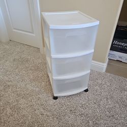 Clear/White Plastic Storage Drawers