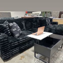 Brand New Comfy Plush Corduroy Sectional Set 