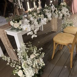 Beige Cheesecloth Table Runner