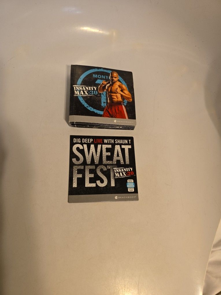 BEACHBODY Insanity Max: 30 10 DVD SET + SWEAT FEST bonus dvd
