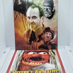 Art print $2 each Wes Craven Horror icon or Muppets Animal shining Mashup 8 1/2 x 11 cardstock 