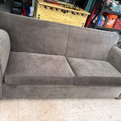 Couch Dark Grey 83 In Wide Very Good Condition 