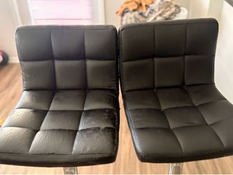 Black bar stools