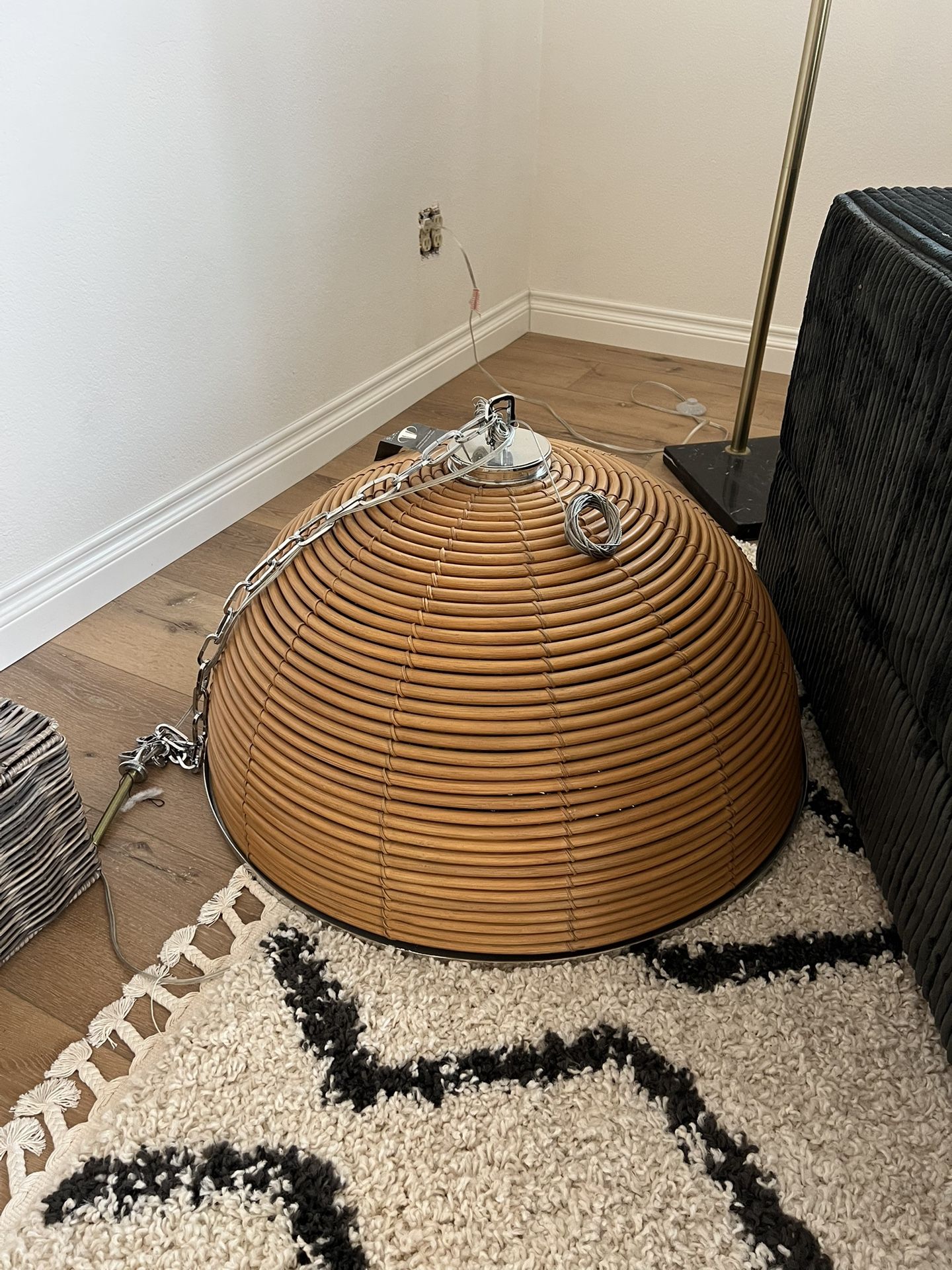 Corbett Lighting - Rattan Chandelier- New