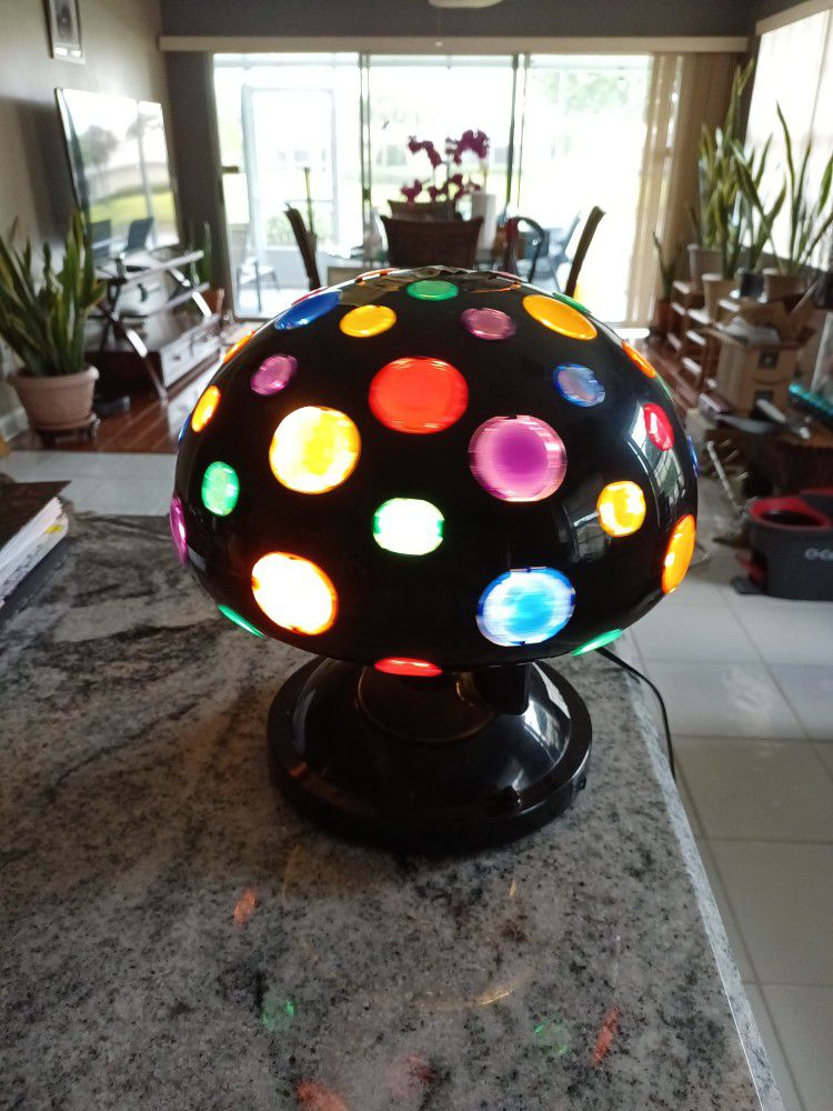 Vintage Rabbit Tanaka Rotating Multi Color Disco Light/ Large Mushroom Ball.