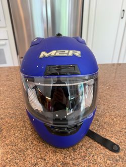 M2R Full-Face Motorcycle Helmet Blue