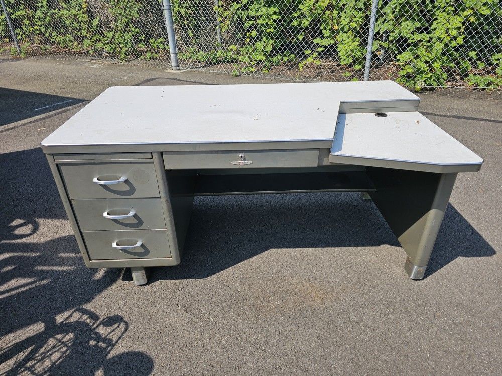 Vintage Steel Tanker Desk