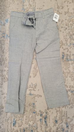 New Boys Light Gray Suit Pants Size 7 APPAMAN