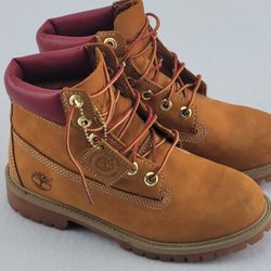 Timberland Boots Waterproof Nubuck Leather 8198R 1862 Brown Tan Boys Size 4.5