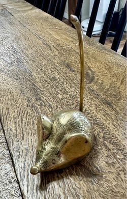 Vintage brass mouse
