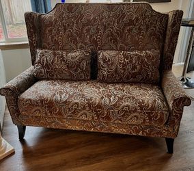 Pier 1 Headington Paisley Brown Loveseat