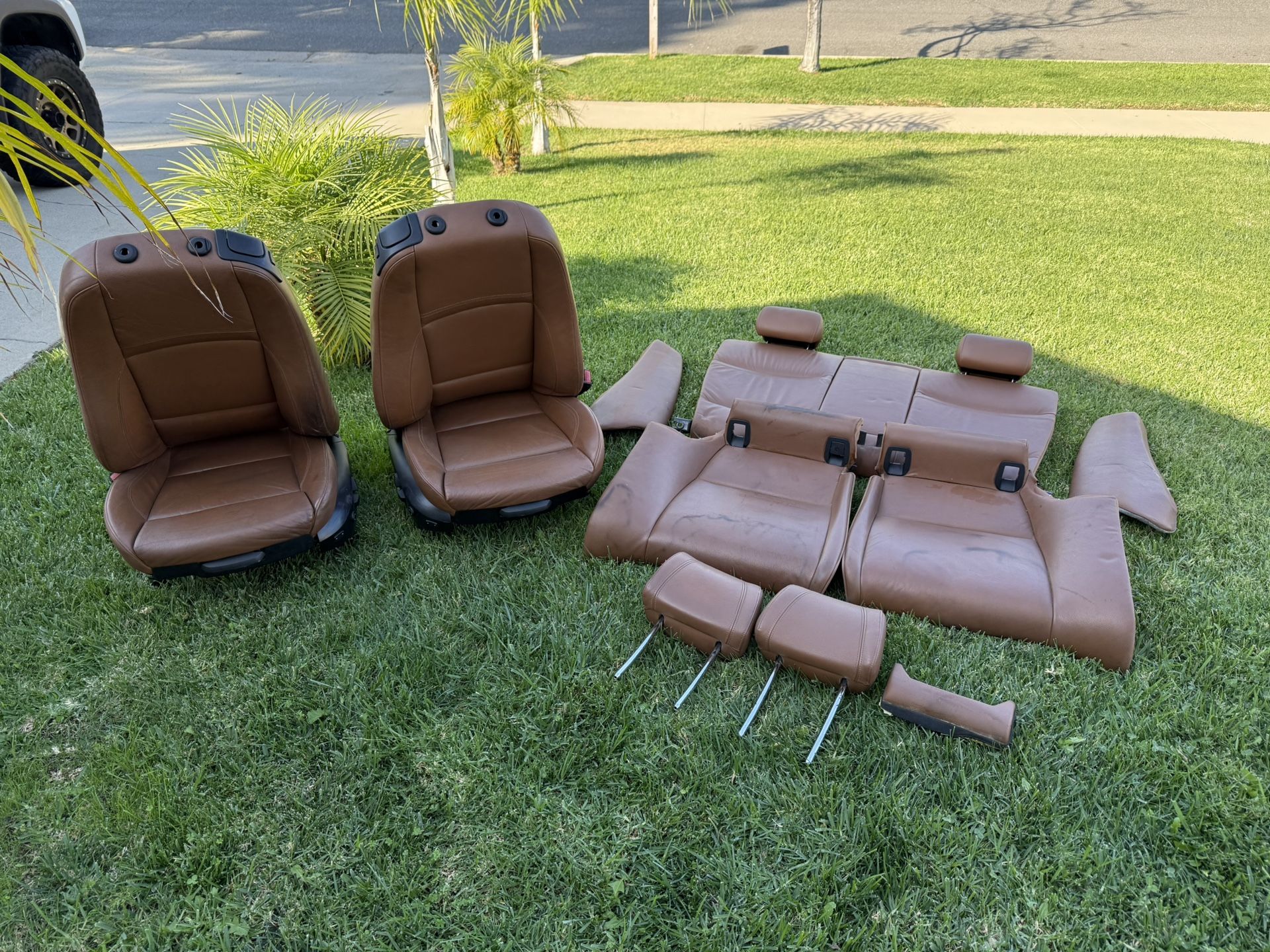 BMW Saddle Brown Dakota Leather Full Interior Set – Heated Power Front Seats – $500 (As-Is)