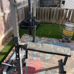 Weight Bench And Squat Rack