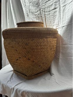 Vintage LARGE Handwoven basket