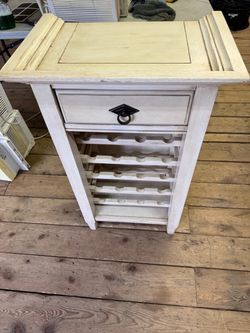 Kitchen wine rack storage cabinet.