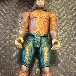 Aquaman Mattel Action Figure DC Justice League Tru-Moves Series 12”