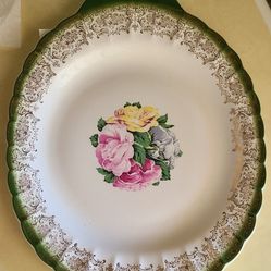 Sebring Pottery  CHINA BOUQUET OF ROSES OVAL PLATTER 12 × 9 1/2