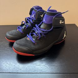 2013 Youth/Women Nike Air Jordan Melo 1.5 Concord/Infrared Shoes Size Y7/W8.5 Like New