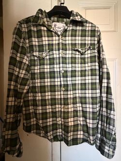 Twenty One Green Plaid Flannel Button-Up Shirt