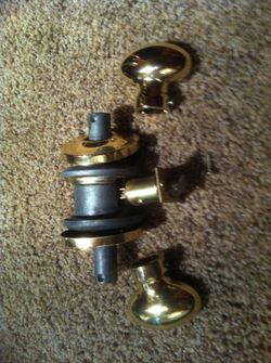 Brass egg door knobs