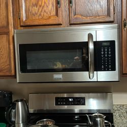 Frigidaire Microwave Silver Used One Year And Half - In Very Good Condition 
