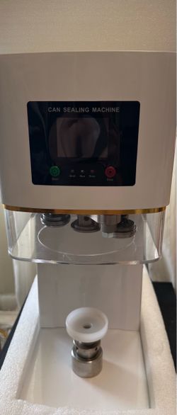 Fully Automatic Can Sealer Machine, 140W Commercial Automatic Cup Sealing Machine, Glass Plastic Tin Can Cup Can Sealer with Counter, Dia. 2.17”, Heig