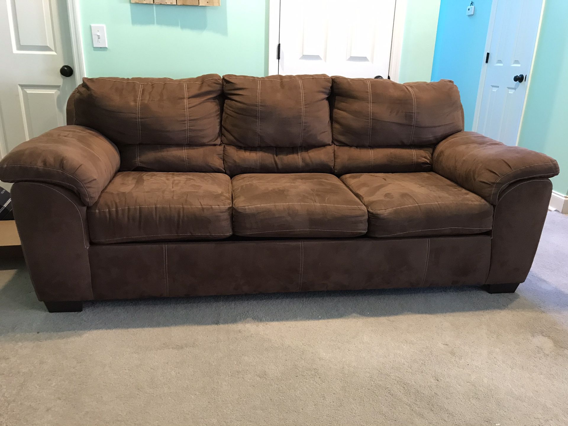 American Signature Microfiber Couch and Loveseat