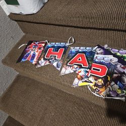 Transformers Happy Birthday Banner Free