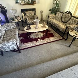 6 Piece Antique Victorian Rococo Revival Sofa