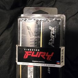 Kingston fury 32gb (2x16gb) ram brand new never used .They did not fit what I needed them for.