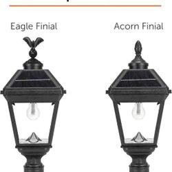 Solar Post Light Outdoor Lamp Dusk to Dawn Garden Driveway Yard Lantern