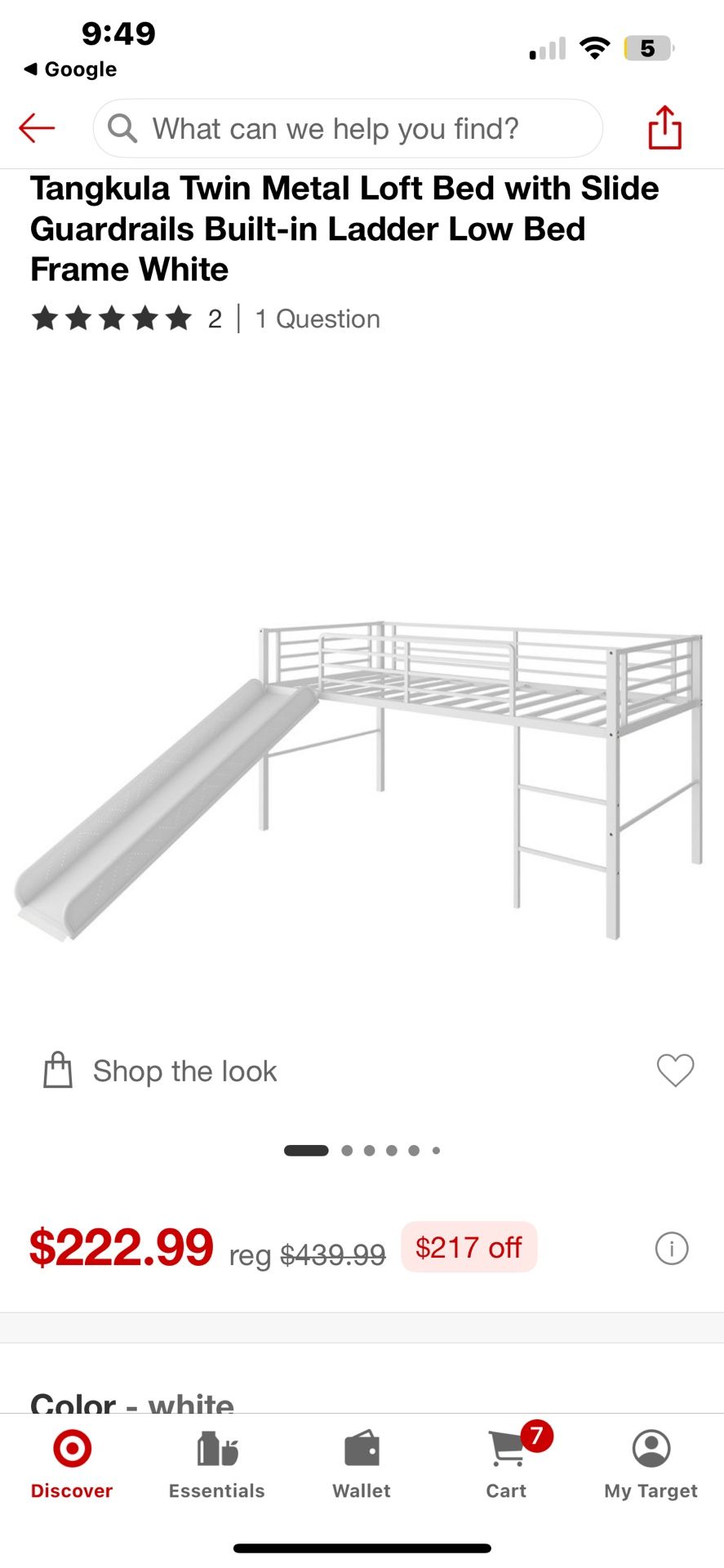 Twin Loft Bed With Slide 