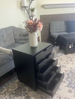 OLIXIS Chest Wood File Cabinet with Wheels