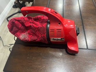 Vintage Royal Dirt Devil Model 103 Handheld Vacuum Red Cloth Bag Small Tear Works